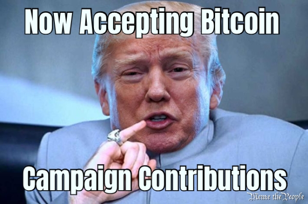 Now Accepting Bitcoin Campaign Contributions 