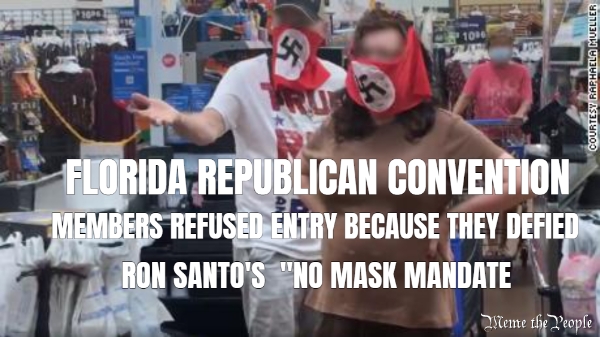 FLORIDA REPUBLICAN CONVENTION... MEMBERS REFUSED ENTRY BECAUSE THEY DEFIED... RON...