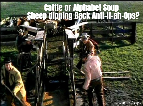  Cattle or Alphabet Soup   Sheep dipping Back Anti-if-ah-Ops? 